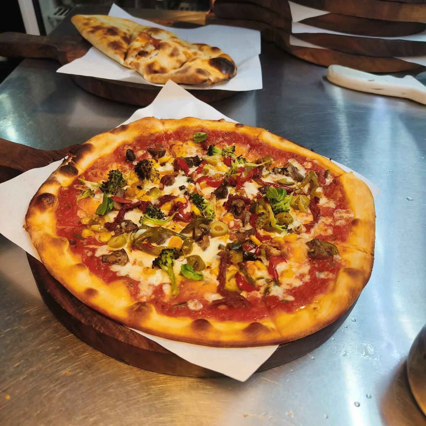 Gourmet pizza with imported Italian cheese